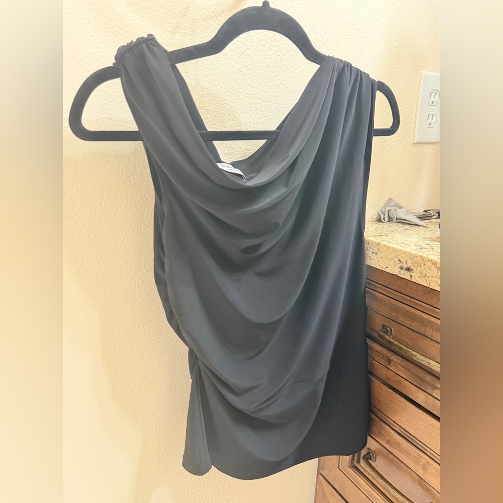 Babaton Black scoop neck sleeveless top. Size L